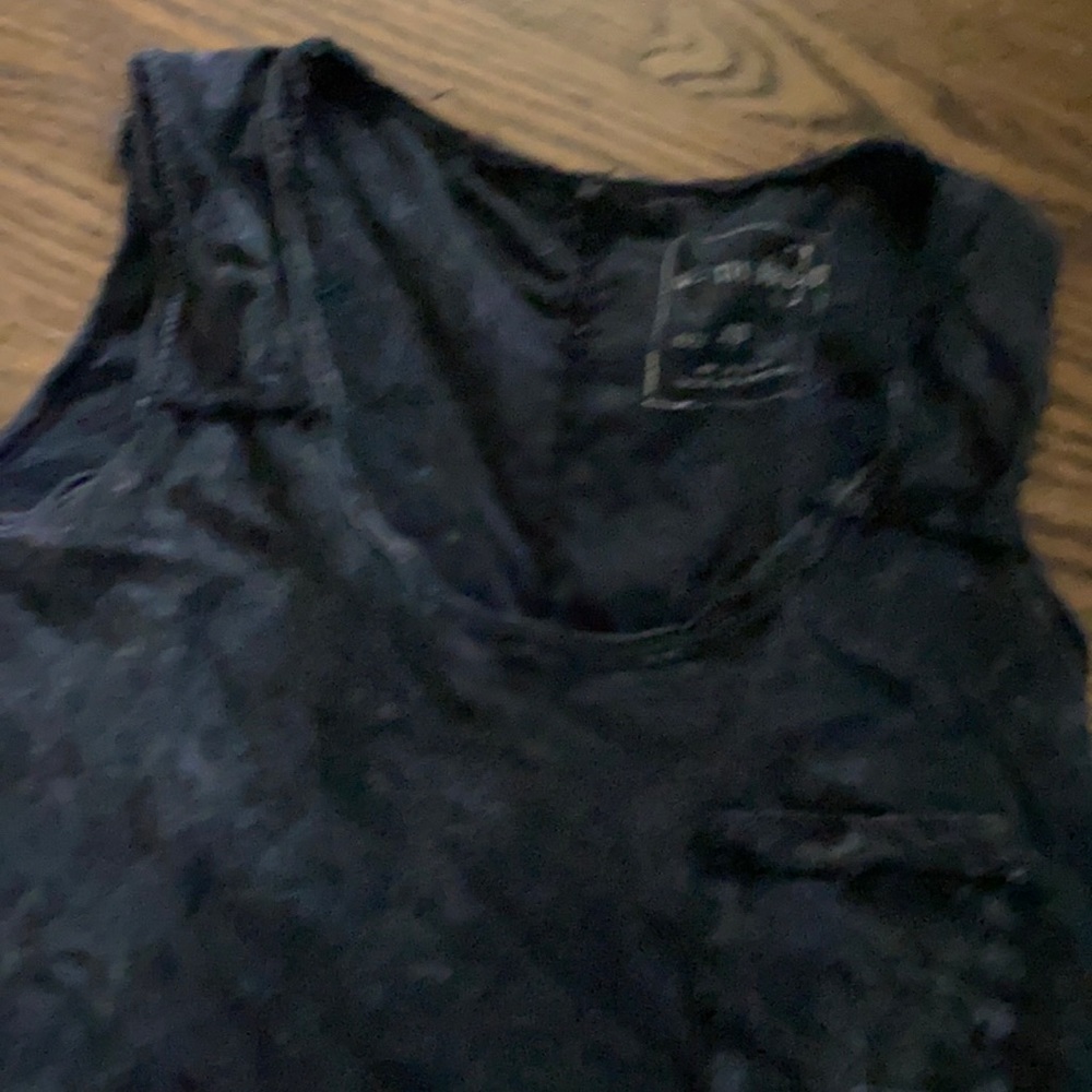 Free people black tie dyed tank xs